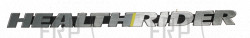 Decal, Console, Healthrider - Product Image
