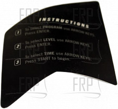 Decal, Console, Instructions-1.3T - Product Image