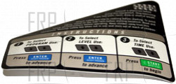 Decal, Console-Warning/Instructions - Product Image
