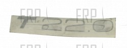 Decal, End Cap, T22.0 - Product Image