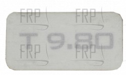 Decal, Endcap T9.80 - Product Image