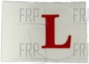 Decal Handlebar LEFT BLUE WORD/WHITE BAS - Product Image