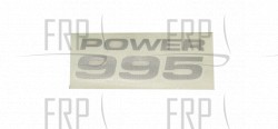 Decal, PWR 995 - Product Image