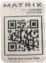 Decal; QR G3 S34_02 Div Seat Row - Product Image
