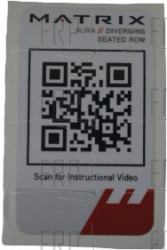 Decal, QR, G3-S34 Div Seated Row - Product Image