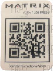 Decal; QR G3 S70-02 Leg Press - Product Image
