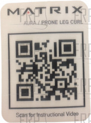 Decal; QR G3 -S73_7 Prone Leg Curl - Product Image