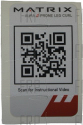 Decal, QR, G3-S73 Prone Leg Curl - Product Image