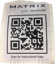 Decal, QR, G7-S34-02 Div Seated Row - Product Image