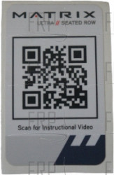 Decal, QR, G7-S34 Div Seated Row - Product Image