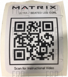 Decal, QR, G7-S72-02 Seated Leg Curl - Product Image