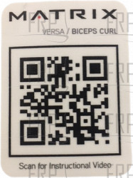 Decal; QR VS-S40 Bicep Curl - Product Image