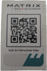 Decal, QR, VS-S71 Leg Ext - Product Image