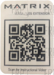 Decal; QR VS-S71 Leg Extension - Product Image