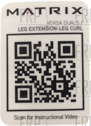 Decal; QR VS-S711 Dual Ext/Curl - Product Image