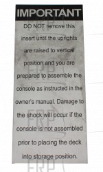 Decal, Warning - Product Image