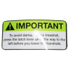 6086567 - Decal, Warning, Latch - Product Image