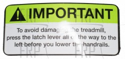 Decal, Warning, Latch - Product Image