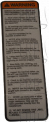 Decal, Warning Sticker - Product Image