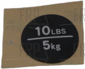 Decal Weight 10lbs FW13B-KM - Product Image