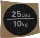 Decal Weight 25lbs FW13B-KM - Product Image