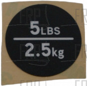 Decal Weight 5lbs FW13B-KM - Product Image