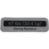 Decal, Weight, 67lbs 30.4KG , Starting - Product Image