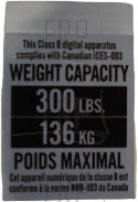 Decal, Weight Limit, EP573B - Product Image
