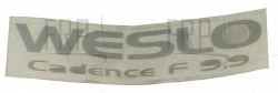 Decal, Weslo Cadence - Product Image