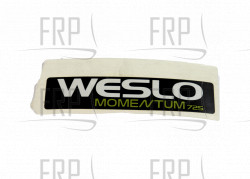 Decal, WESLO MOMENTUM - Product Image