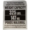 49035329 - Decal;Weight Limit;325LBS/147KG;;;;;EP70 - Product Image 49035329 - Decal;Weight Limit;325LBS/147KG;;;;;EP70 - Product Image