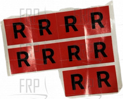 Direction Label;;;Black Word/Red Base;;R - Product Image