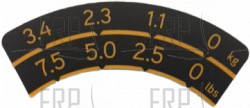 Direction Label;Incremental Weight Plate - Product Image