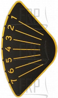 Direction Label;Leg Pad Adjustable - PC; - Product Image