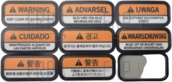 Keep Clear of Moving Parts (8 launguage) - Product Image