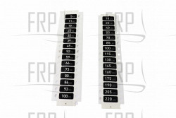 LABEL, WEIGHT PLATE, 220 LB, S-LINE - Product Image