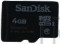 Memory Card, TF card, Sandisk 4G, Class4, - Product Image