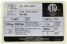 Spec Label;ETL;;;;;English;TM746-1US - Product Image