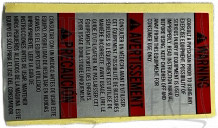 Sticker, Warning, Console set, 38x54, EP197 - Product Image