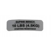 43003711 - Sticker ;Weight ;PL02 - Product Image