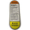 43001064 - Sticker;Warning - Product Image 43001064 - Sticker;Warning - Product Image