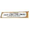 43003812 - Sticker;Weight ;PL04KM-G3 - Product Image 43003812 - Sticker;Weight ;PL04KM-G3 - Product Image