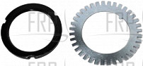 Toothed washer and nut - Product Image