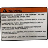 49001650 - WARNING LABEL, MAINTANCE, COATED, CS17, - Product Image 49001650 - WARNING LABEL, MAINTANCE, COATED, CS17, - Product Image
