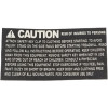 49000551 - WARNING LABEL, OVERLAY, WHITE WORD/BLACK B - Product Image 49000551 - WARNING LABEL, OVERLAY, WHITE WORD/BLACK B - Product Image
