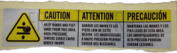 Warning Label, pinch hands - Product Image