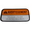 Warning Label;;Adjustable Stop 2;;;;Fren - Product Image Warning Label;;Adjustable Stop 2;;;;Fren - Product Image