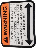 Warning Label;;Adjustable Stops 1;;PC;;; - Product Image