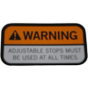 Warning Label;;;;;;;Adjustable Stops 2; - Product Image