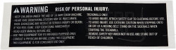 Warning Label;Operation Overlay;;;;;Engl - Product Image